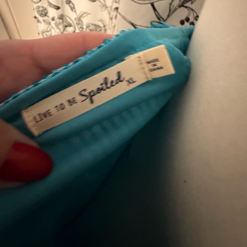 Sparkling Teal Sequin Mini Dress - Picture 6 of 6